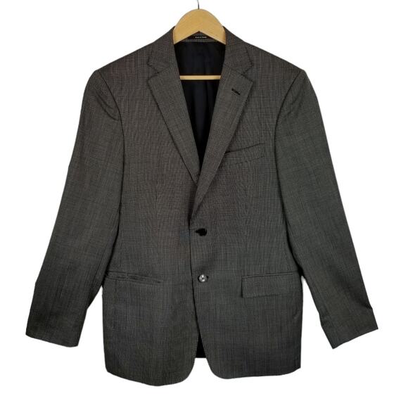 Versace Collection Men's Black Microcheck 2 Button Blazer Size 50 / L Large - Picture 1 of 13